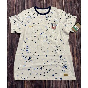 NWT Nike USWNT DRI-FIT Soccer Home White Paint Splatter Jersey DR3861-101 Large
